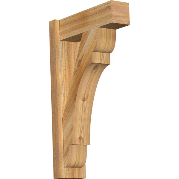 Ekena Millwork Olympic Block Rough Sawn Outlooker, Western Red Cedar, 6"W x 18"D x 30"H OUT06X18X30OLY05RWR - main